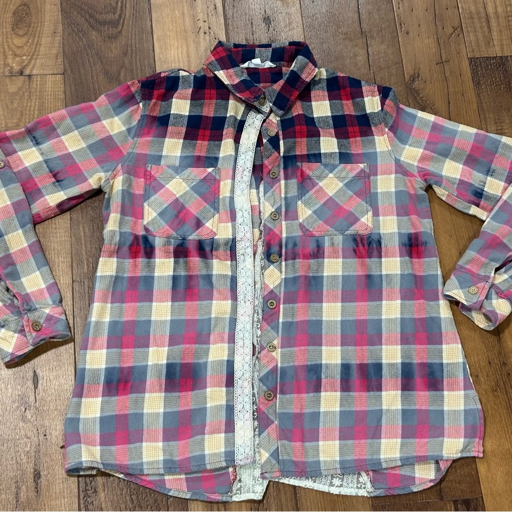 BD Collection Red and Blue Plaid Button Down Shirt